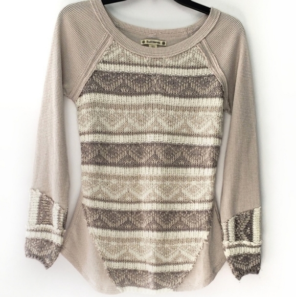 Ruff Hewn Sweaters - ❄4/$20❄ Ruff Hewn Thermal Striped Knit Sweater